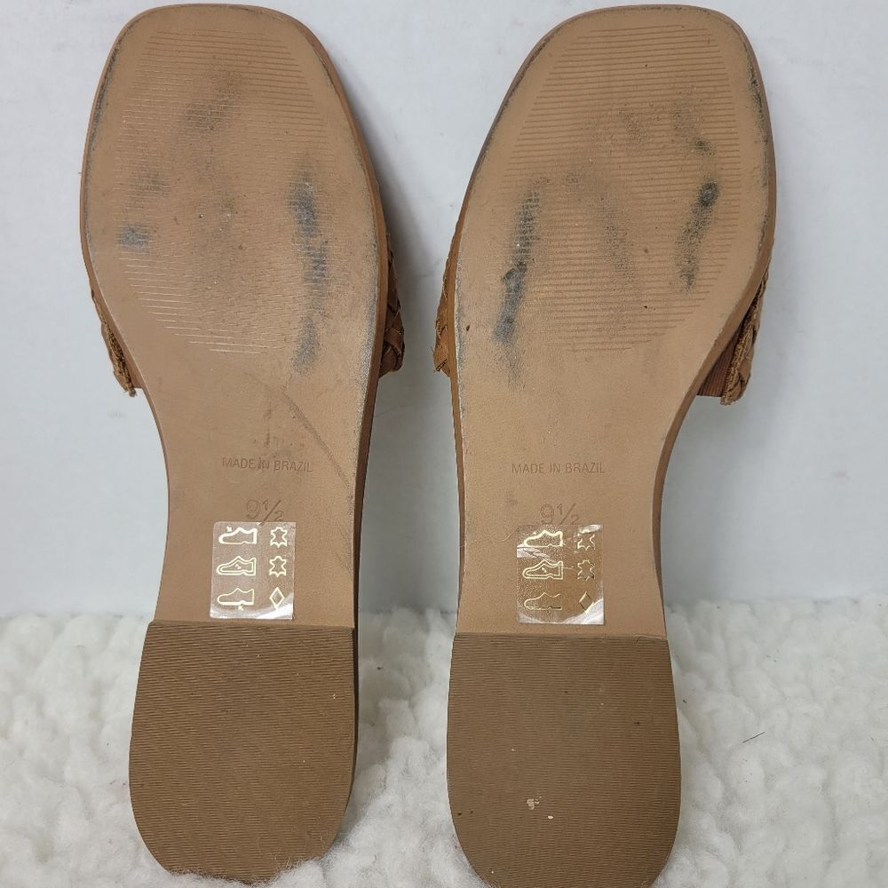 Madewell Lianne Women's Slide Sandals Size 9.5 Tan Woven Leather - Picture 9 of 9